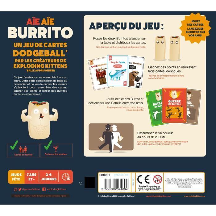 Jeu de société - asmodee - aie aie burrito (edition 2022) - ambiance - 3 à 6 joueurs