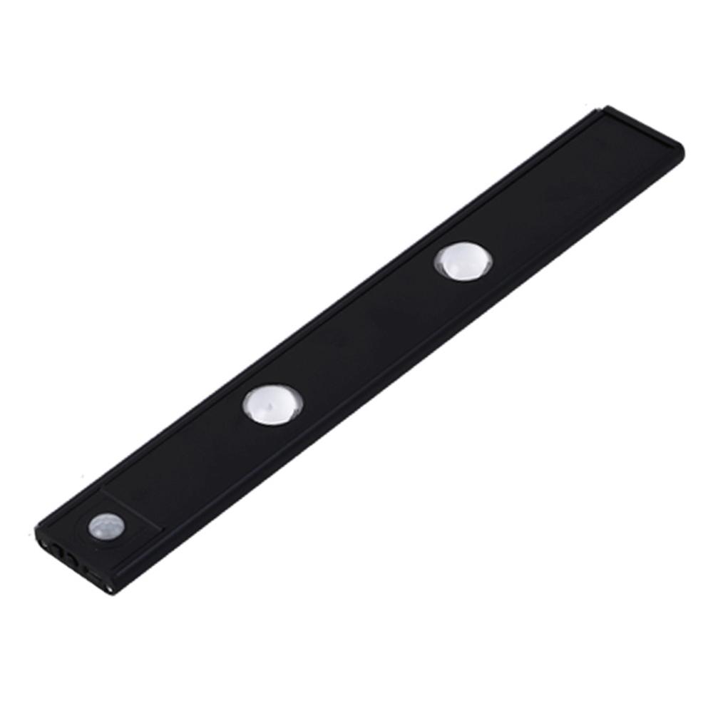 

MZ-1602 30CM Smart LED Human Motion Sensing Night Light Self-Adhesive Closet Lamp Cabinet Strip Light for Wardrobe Black
