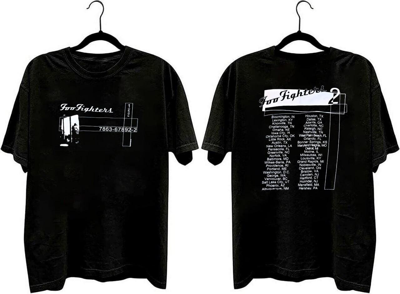 1990 s FOO FIGHTERS vintage rare tour double sided t-shirt QT3022 Unisex T-Shirt XXL