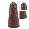 1Pc Archery Arm Guard Bracer Hunting Shooting Lace Up Lther Armguard (Black)