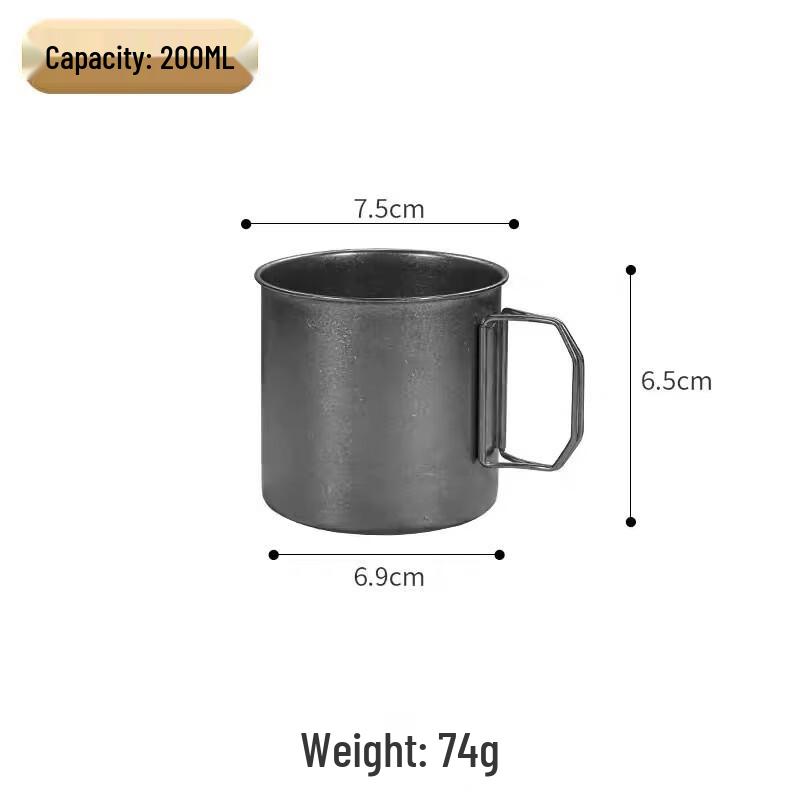 Dajujiang 304 Stainless Steel Distressed Folding Camping Mug