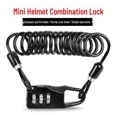 Lucchetto a Filo d'Acciaio Multifunzione per Casco da Mountain Bike e Moto - Portatile Antifurto Sicurezza
