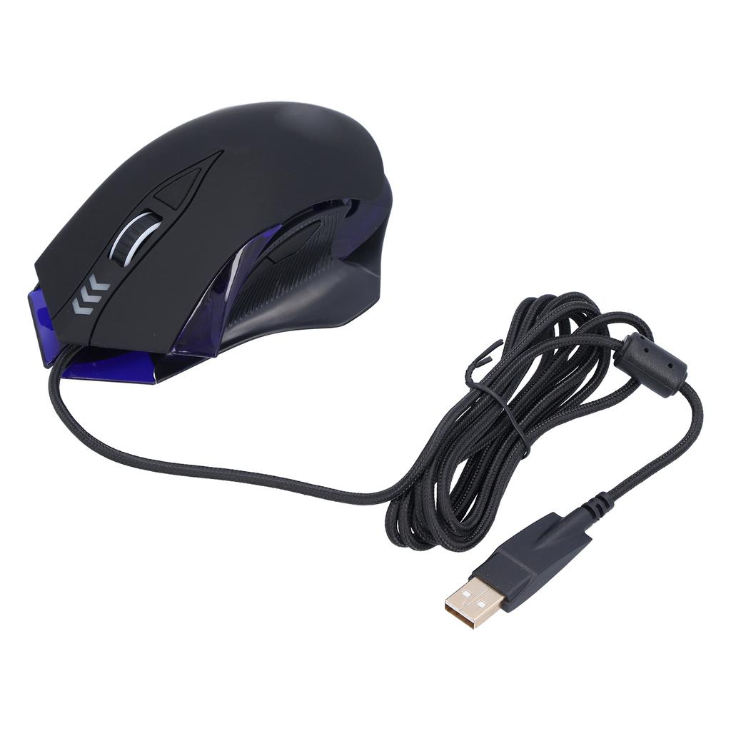 Gaming-Maus USB Tragbar Atmendes Licht 4 DPI Einstellbar Ergonomische Computer-Mäuse für PC Laptop