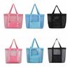 Storage Bag Beach Tote Bag PVC Travel Shoulder Bag Portable Transparent Mesh Bag  Washing