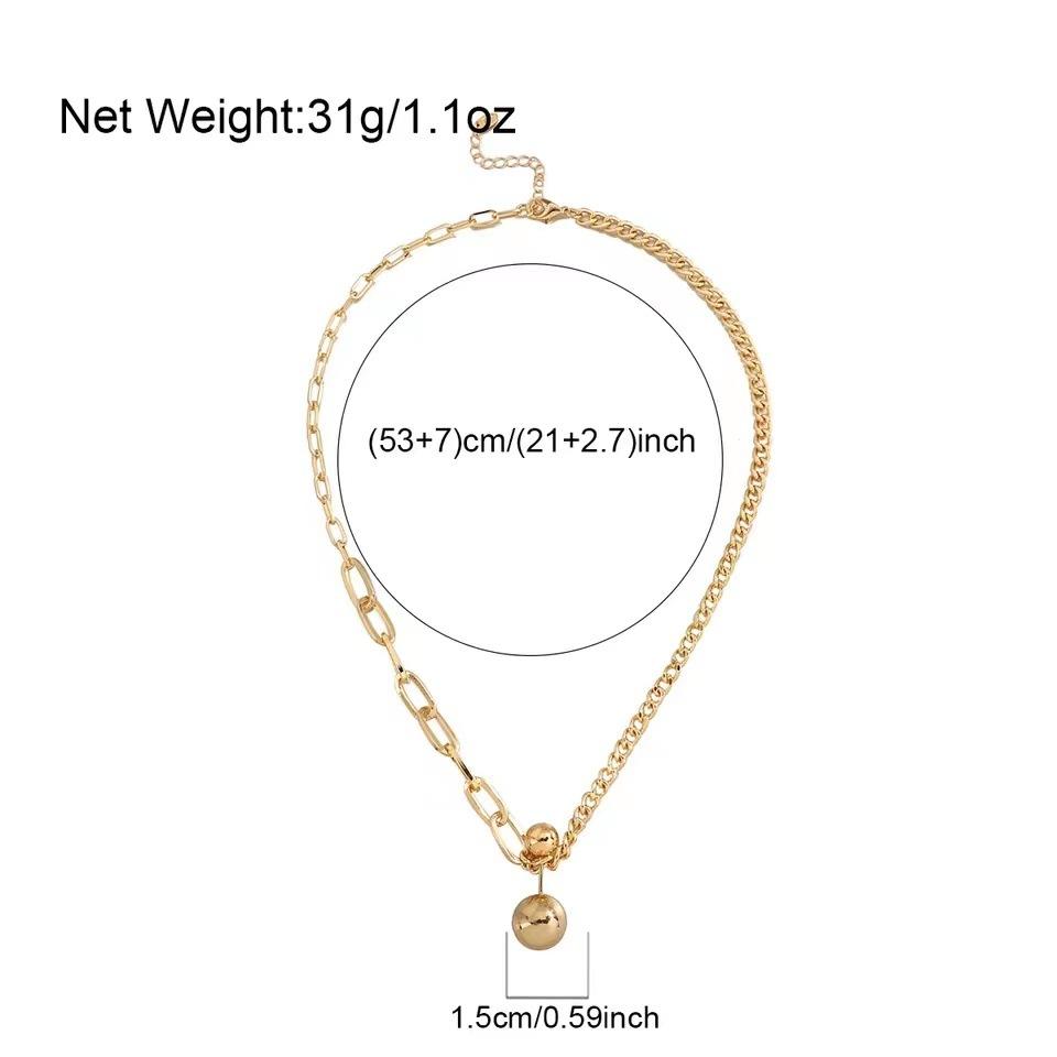 New Niche Design Stainless Steel Hip Hop Tide Brand Sweater Chain Ladies Collarbone Chain Titanium Steel Jewelry Necklace