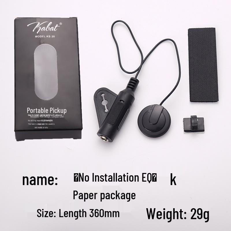 

No-Drill Multi-Functional Guitar & Ukulele Pickup with EQ Patch