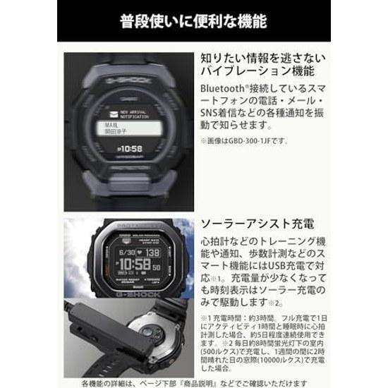 Casio G-Shock wristwatch G-SQUAD heart rate monitor Bluetooth model DW-H5600-1JR men black.