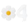 White Daisy Flower Foil Balloons with 32inch 0-9 Number Balloon Kids Birthday Party Decorations Baby Shower Air Globos INS Hot