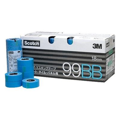 Ruban de masquage 3M 24 mm x 18 m, 5 rouleaux, 99BB 24 x 18 (pour béton, carrelage, panneaux)