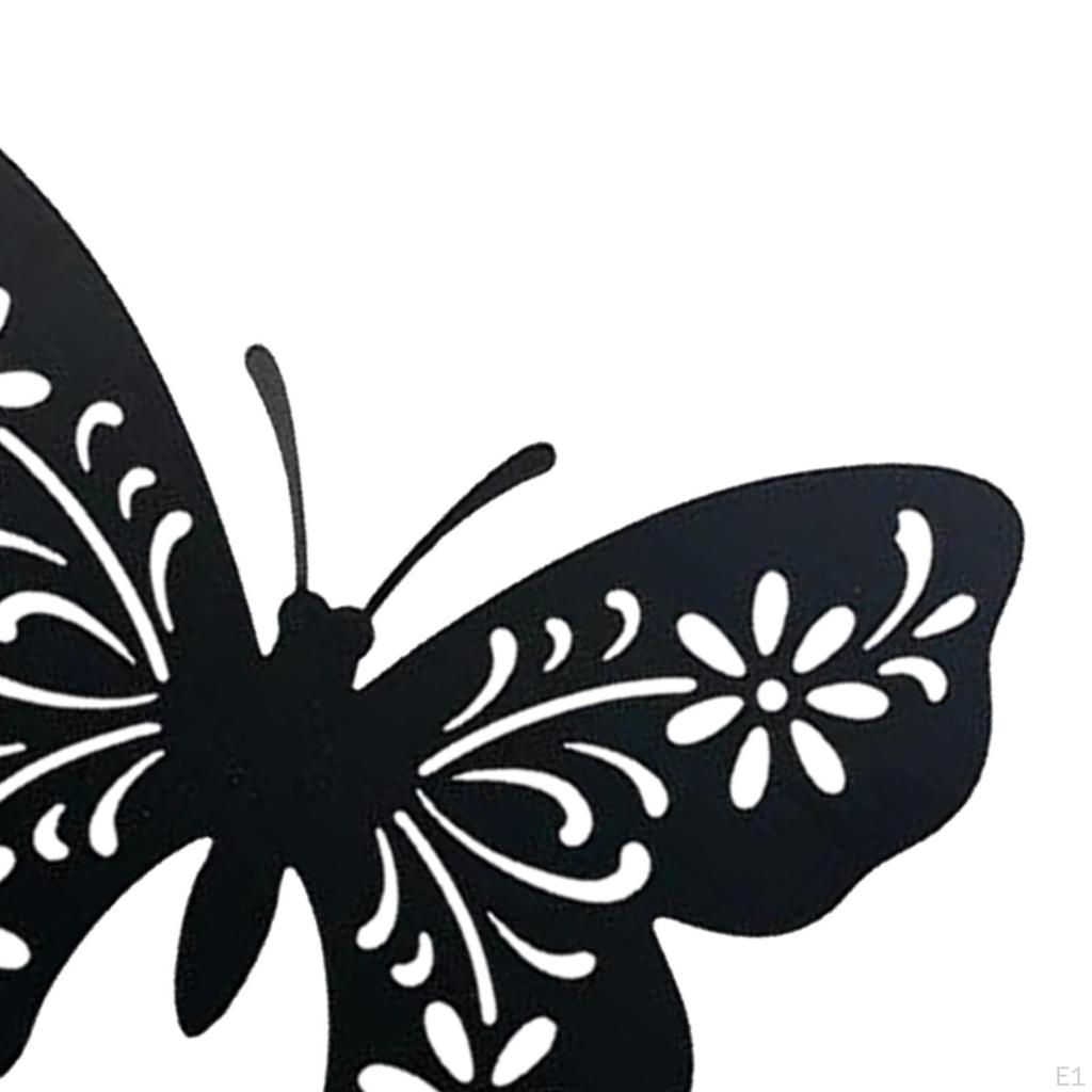 3 Hanging Butterfly Art Stickers, Removable Decor Stickers for Bedroom Living Room Balcony