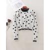 American Round Neck Long Sleeves Knitwear Women's Fall and Winter New Arrival Loose Five-Pointed Star Embroider Bottoming Shirt Export Tops
