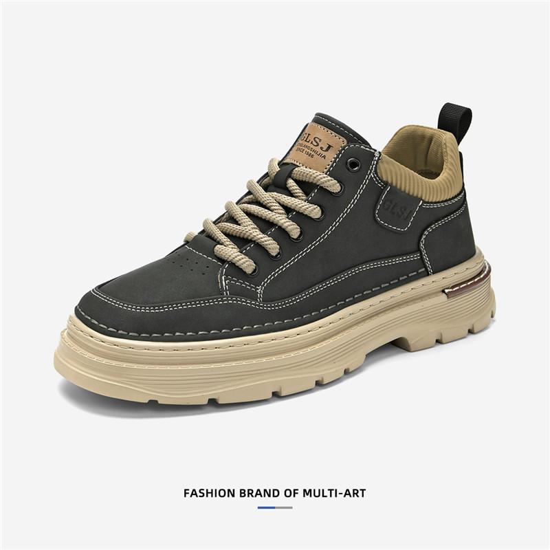 

Британские мужские кроссовки для сноуборда Дышащая рабочая деловая обувь Повседневная кожаная обувь Мягкая подошва Спортивная обувь Мужская обувь 44