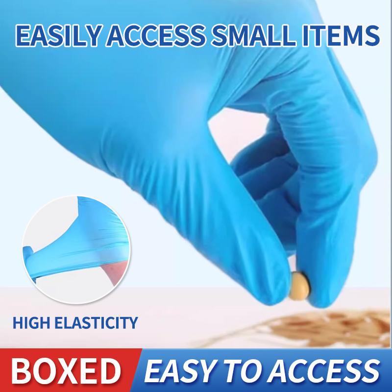 Disposable Nitrile Gloves Wholesale Food Contact Thick Durable Suitable Strong Elasticity Gloves for Kitchen Garden Tattoo Beaut