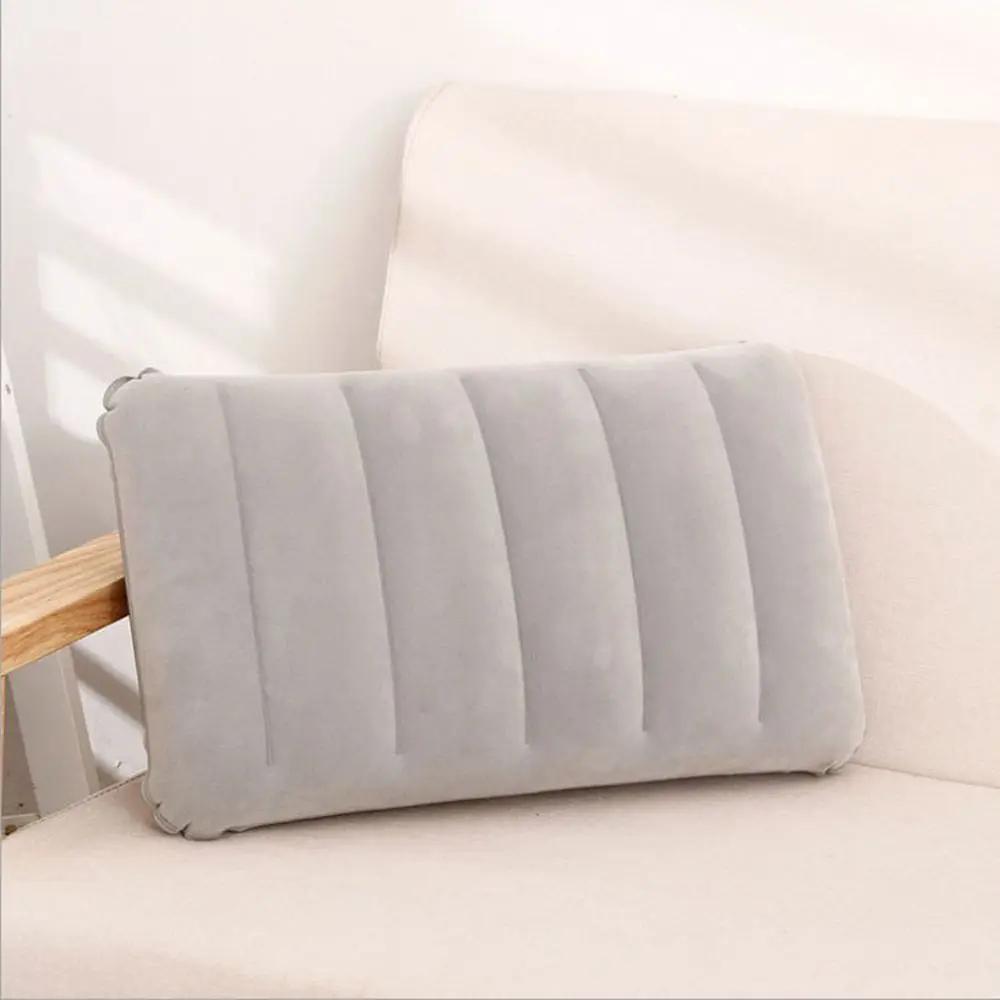 Portable Air Cushion Pillows Folding Square Inflatable Pillows Car Travel Hiking Nap Rest Cushion Outdoor Home Travel Pillow