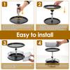 2 Tier 360° Rotating Storage Rack Adjustable Height Pill Bottle Organizer Transparent Seasoning Bottle Storage Rack for Kitchen