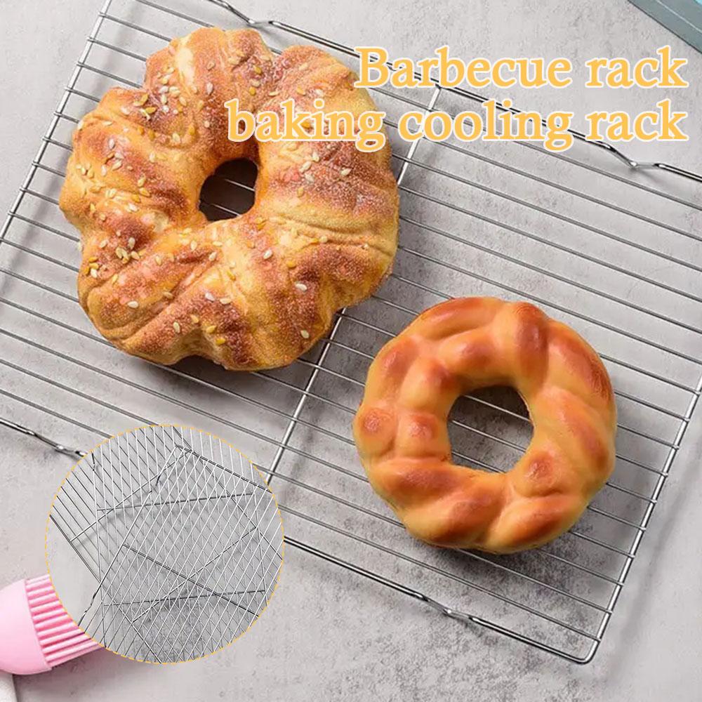 Outdoor Rectangular Grills Cooling Rack Picnic Stove Stand Stainless Steel Grill Cookie Baking Pan Barbecue Cooking Mesh Shelf