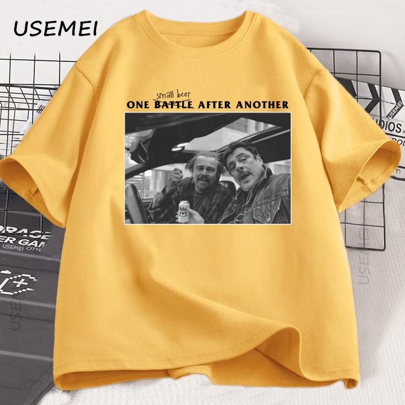One Small Beer Funny Tshirt Unisex Clothing Cotton Designer Printed Short Sleeve Meme Tshirt Vintage Oversized High Quality