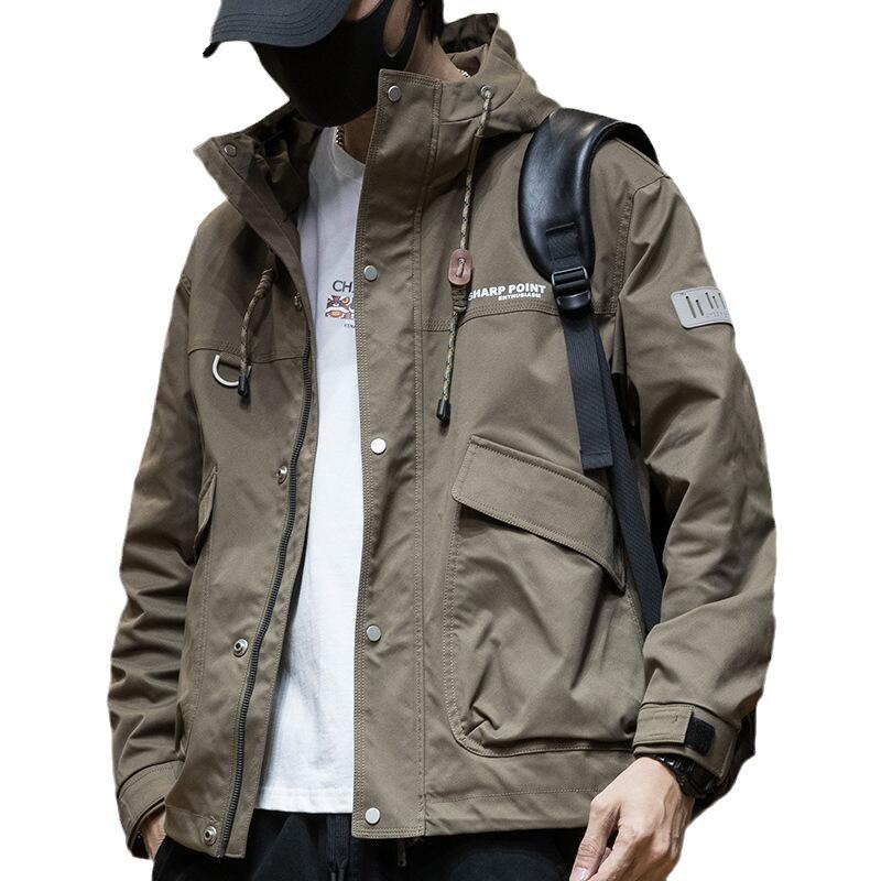 Spring Tooling Jacket Men'S Ruffian Handsome Jacket Men'S Clothing Men'S Large Size Trendy Jacket Men'S