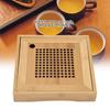 Square Design Kongfu Tea Tray Wooden Material Traditional Chinese Style Water Storage Tray Mini Size Chinese Teacup Tray
