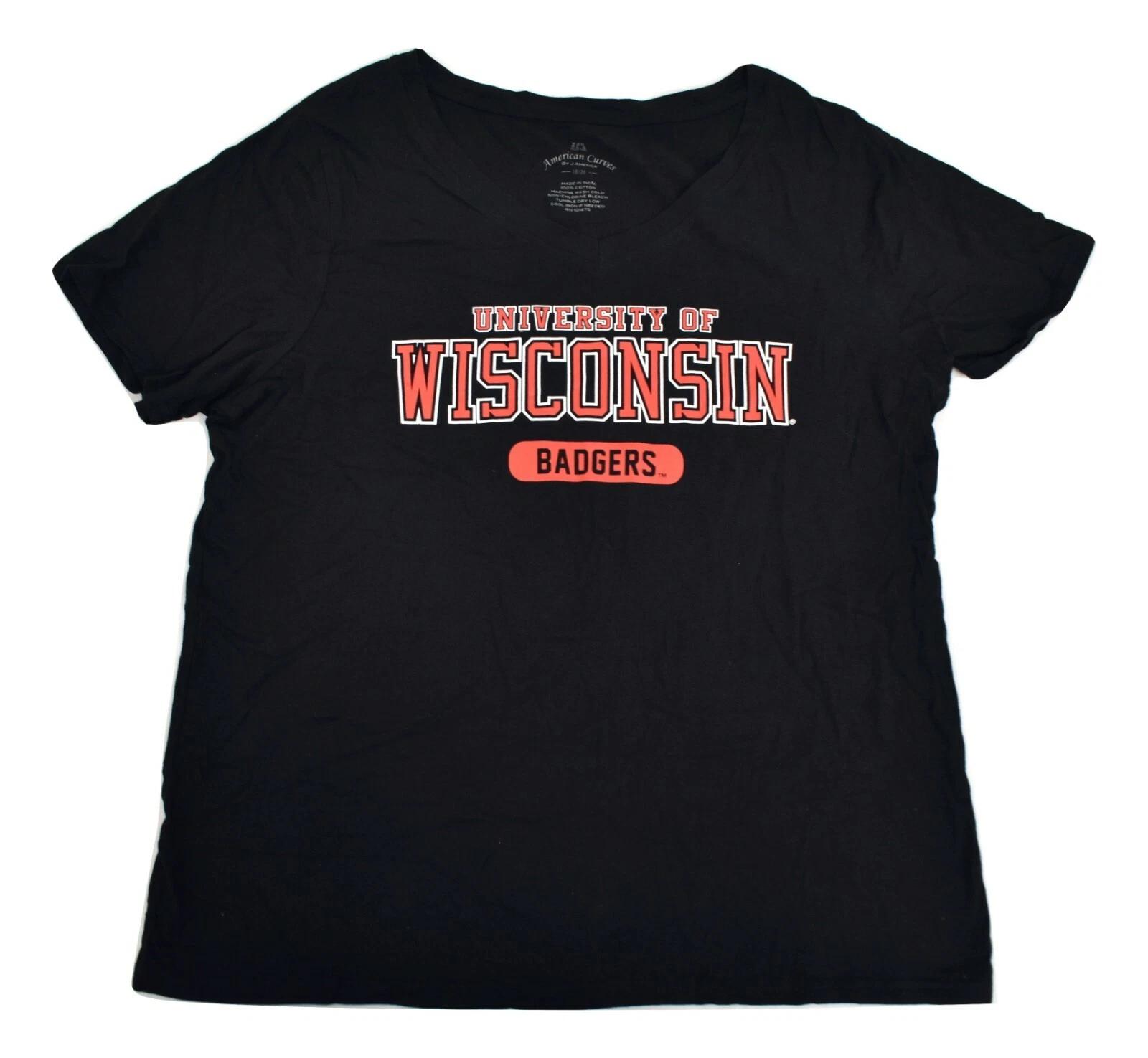 American Curves By J. America Womens Wisconsin Badgers Shirt New 18/20 XL