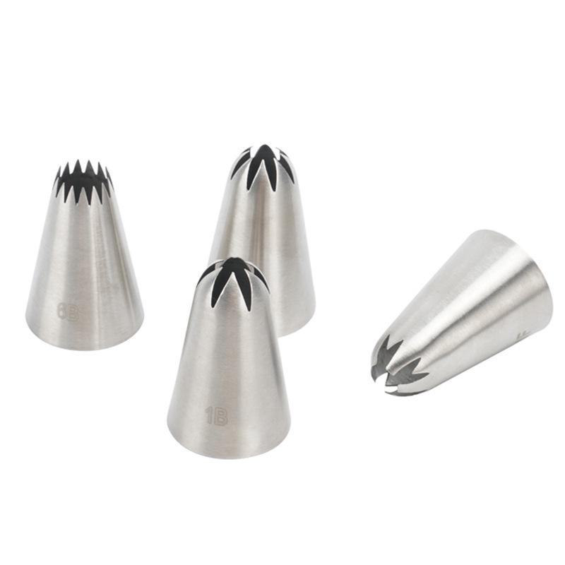 304 Stainless Steel One-Piece Molded Baking Tips for Large, Medium & Small Cakes Cookies and Cream Puffs