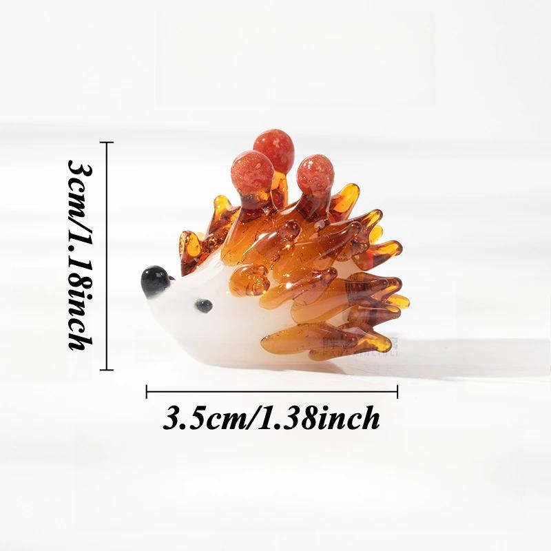 

Cartoon Glaze Little Hedgehog Back Fruit Ornaments Mini Hedgehog Figurines Handmade Crafts Cute Desktop Decoration for Gift New