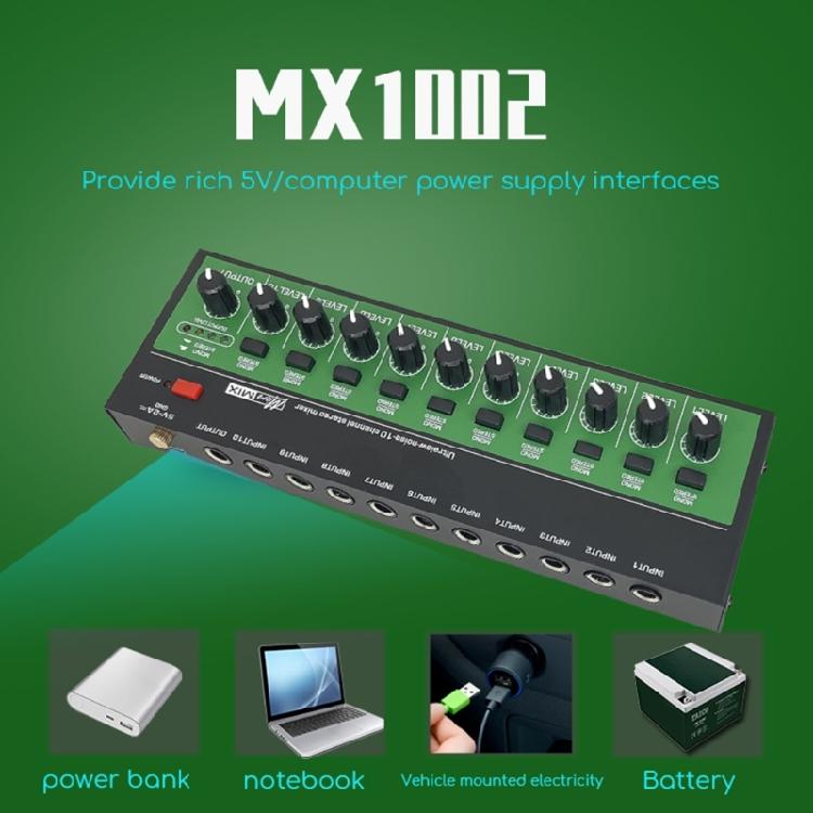 Dynamic 10Input Sound Mixer Mixing Consoles with Quality Sound for Professional Recording Studios Stereo Mixer