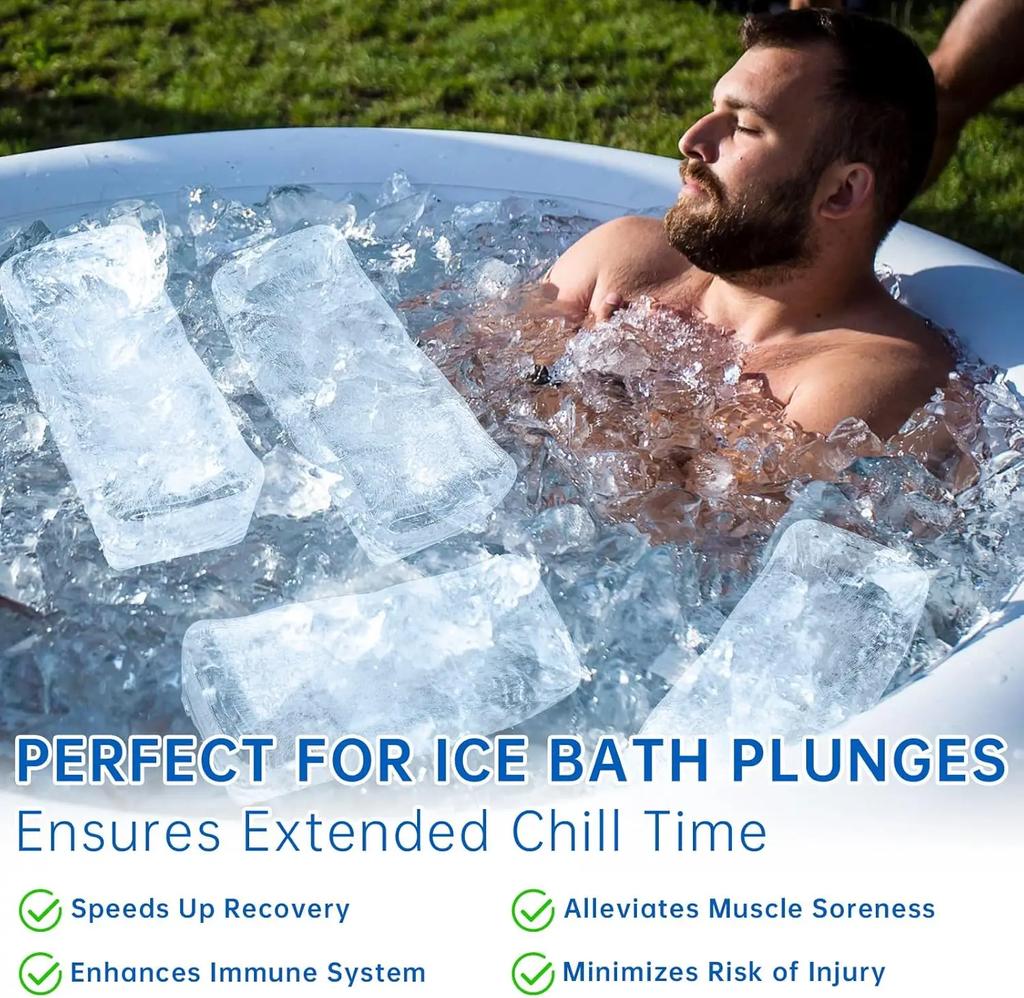1/3/5PCS Extra Large Silicone Ice Mold Crate Efficient Freezing Ice Bath Large Ice Cube Mold Ice Bucket Ice Block Mold