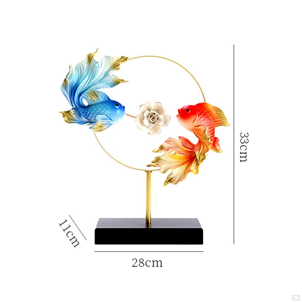 Fischstatue Heimdeko Akzent - Zeitgenössische Harzskulptur