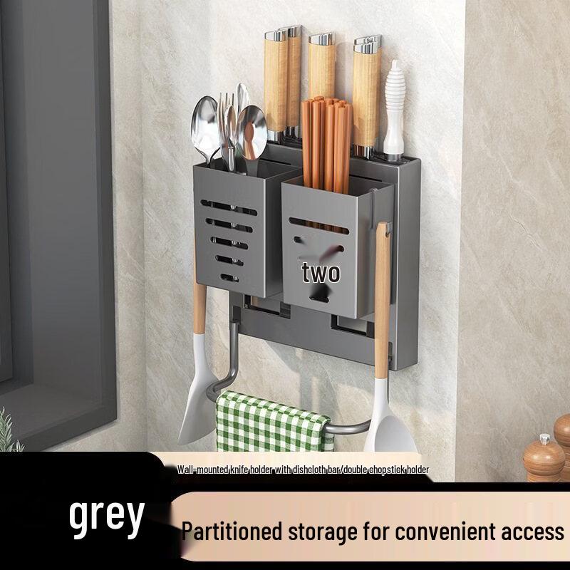 Stainless Steel Wall-Mounted Kitchen Organizer