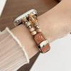 Crystal Beaded Leather Strap for Apple Watch (Series 2-10)