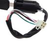 ATV & Off-road Vehicle Ignition Switch Key with Plastic Door Lock, Four-wire, Two Female Connectors (50-250cc)
