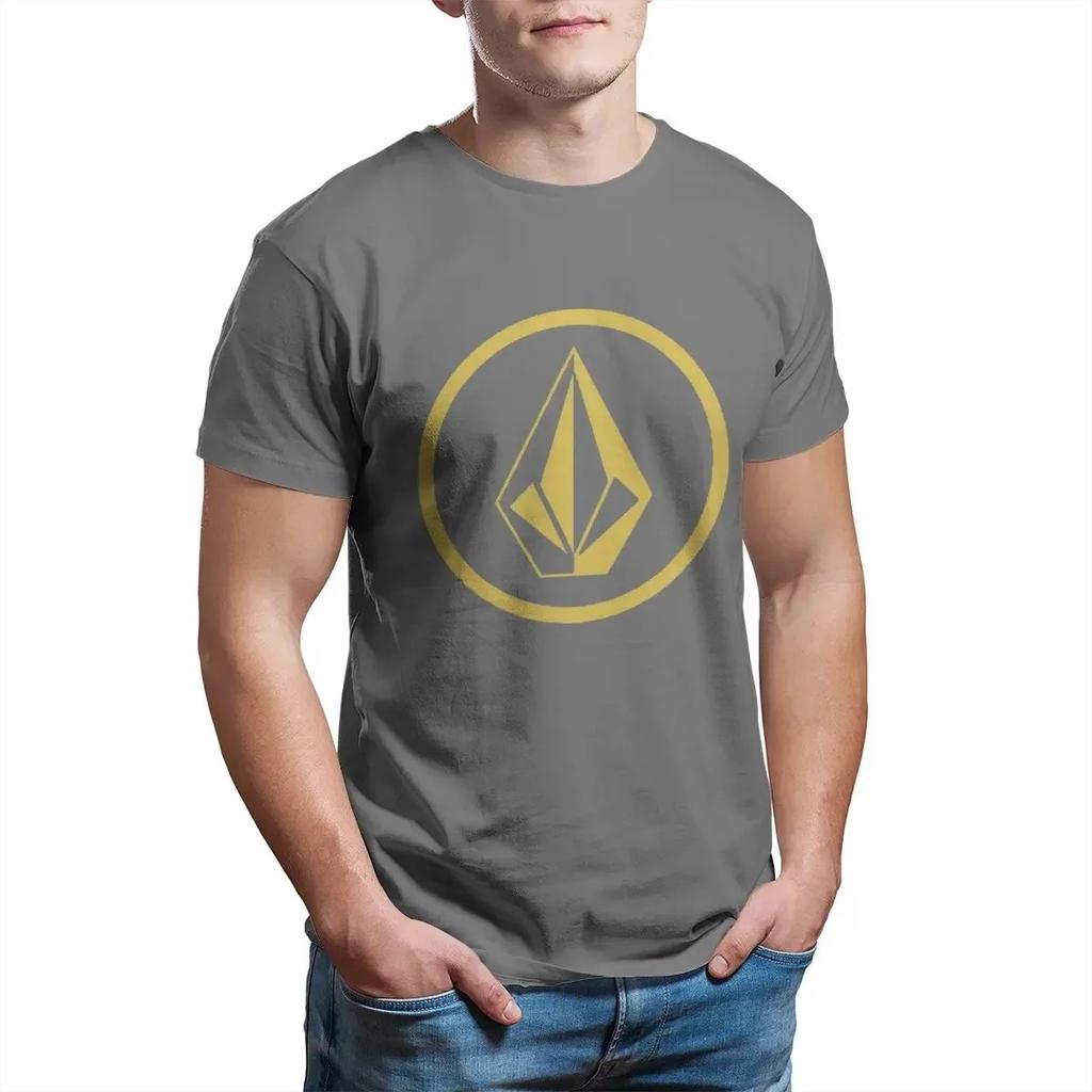 Hot Selling Volcom Obsidian Summer T-Shirt for Men in 2025, Comfortable and Fashionable Short Sleeved High-Quality pro choice