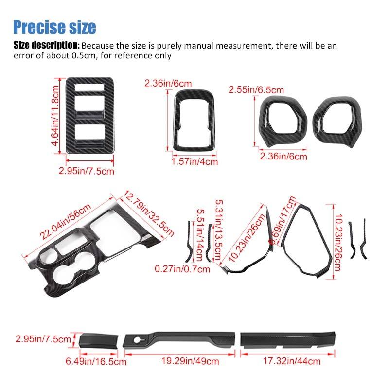 Center Console Handle Gear Shift Rearview Mirror Adjustment Decoration Protective Cover For Ford Bronco 2021 Up Car Interior Accessories