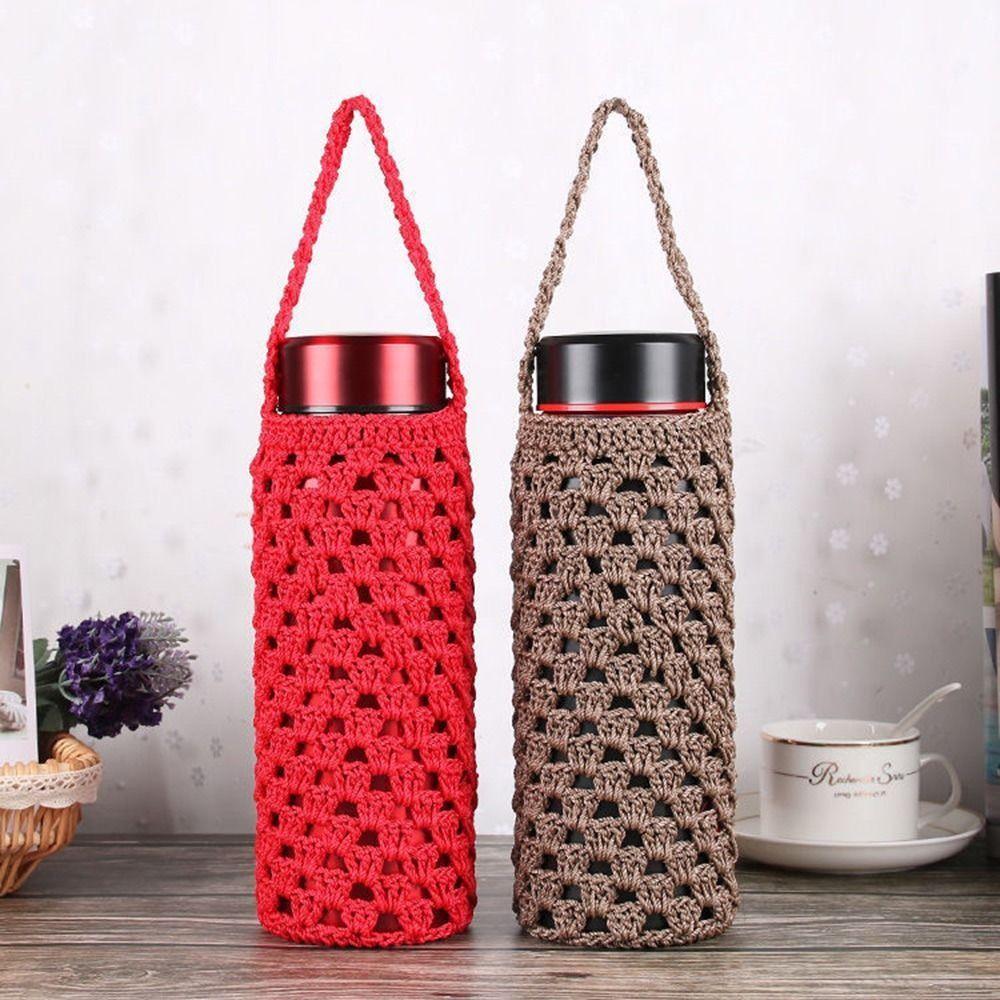 Reusable Cup Sleeve Pouch Knitted Water Bottle Bag Water Bottle Cover Water Bottle Accessories