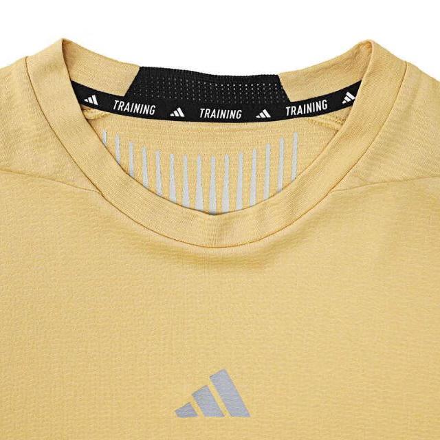 Adidas Solid Color Crew Neck Casual Comfort Short Sleeve T-Shirt Men Tops Yellow IS3740