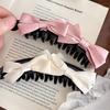 Korean Bow Banana Clips For Women Sweet Bowknot Ponytail Hairpins Hair Clamps Clip Barrettes Elegant Party Hair Accessories New