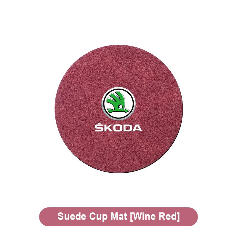 Νέα Υποδοχή Ποτηριού Νεροθήκης Αυτοκινήτου Αντιολισθητικό Πατάκι για Skoda Octavia 1 2 3 A4 A5 MK2 Fabia Kapoq Kodiaq Rapid SCALA