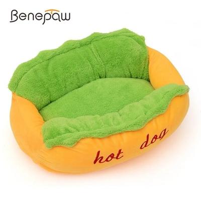 Benepaw Cama Caliente para Perro Salchicha Sillón Suave Extraíble para Perro Pequeño Grande Lavable Elástico Casa para Cachorro Gato Mascota Sofá Interior