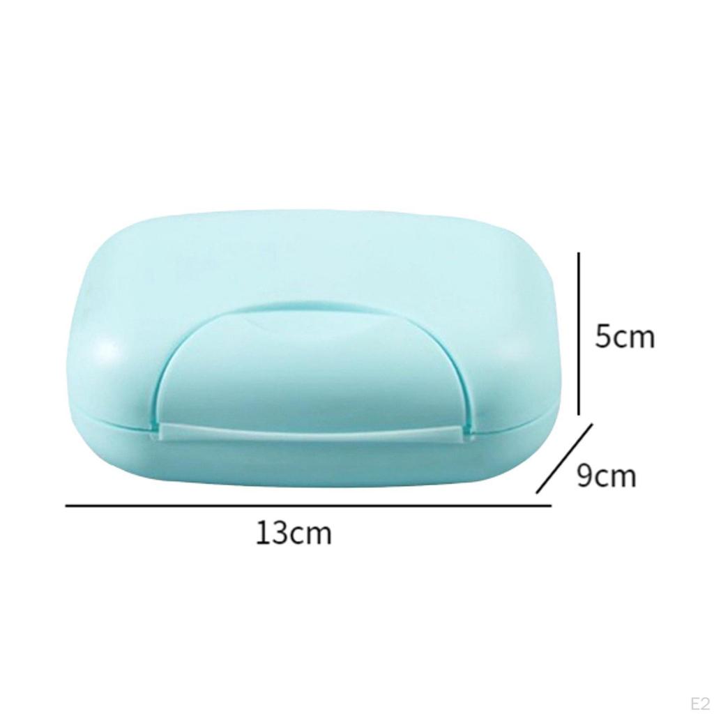 Portable Soap Dish Box Vacation Travel Cases Traveling Camping blue