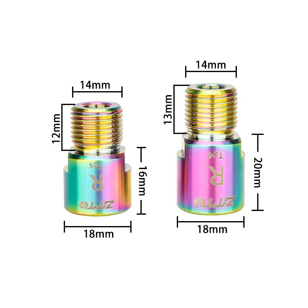 ZTTO 16mm/20mm Bicycle Pedal Axle Extension Bolts Spacers Titanium Ti Extender Axle Washer For MTB Road Bike Crank Accessories 6