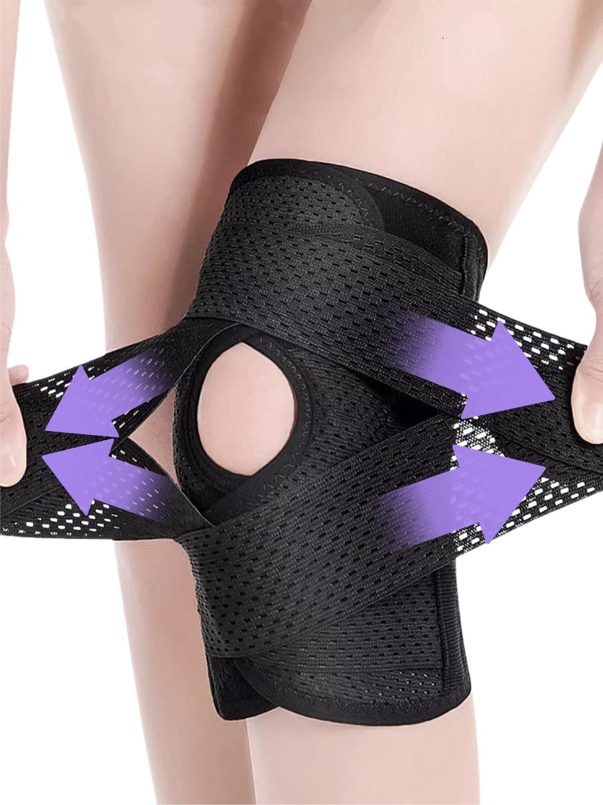 

Lirasapo Knee Support [Designed and Sold by Physical Therapists] Medical Sports Plus Size (L, Cross Band)