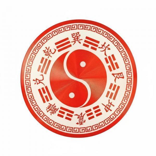 2 Pack Bagua Sign Plaque Door Amulet Featuring Five Components Symbol for Fortune Alloy Body