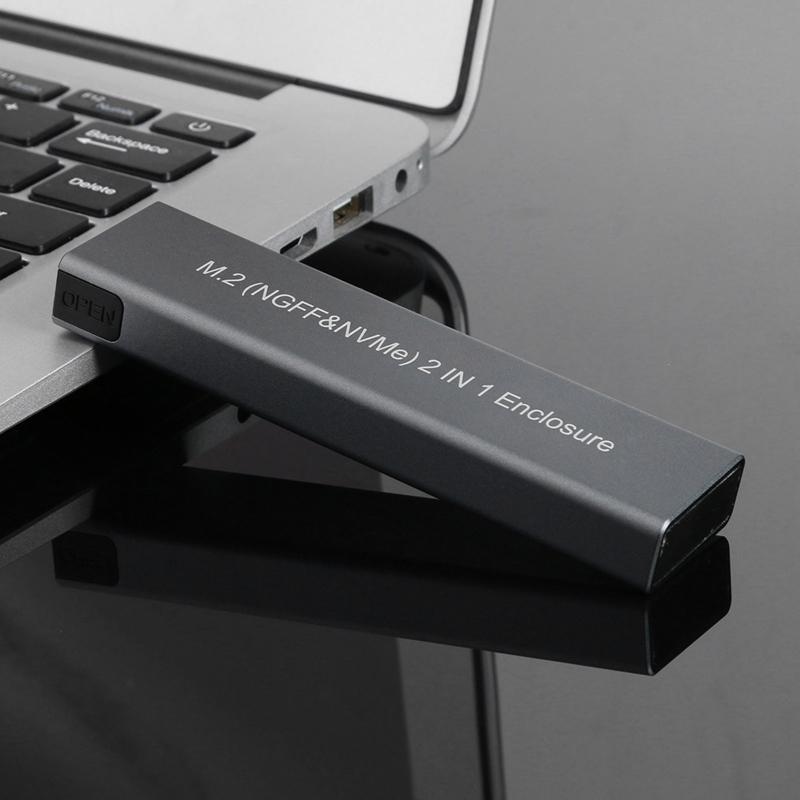 USB Type C for M.2 SSD Ternal Nclosure Box for M.2 NVME PCIE NGFF  M-Key for M/B for Key Hard Drive Disk Mobile F