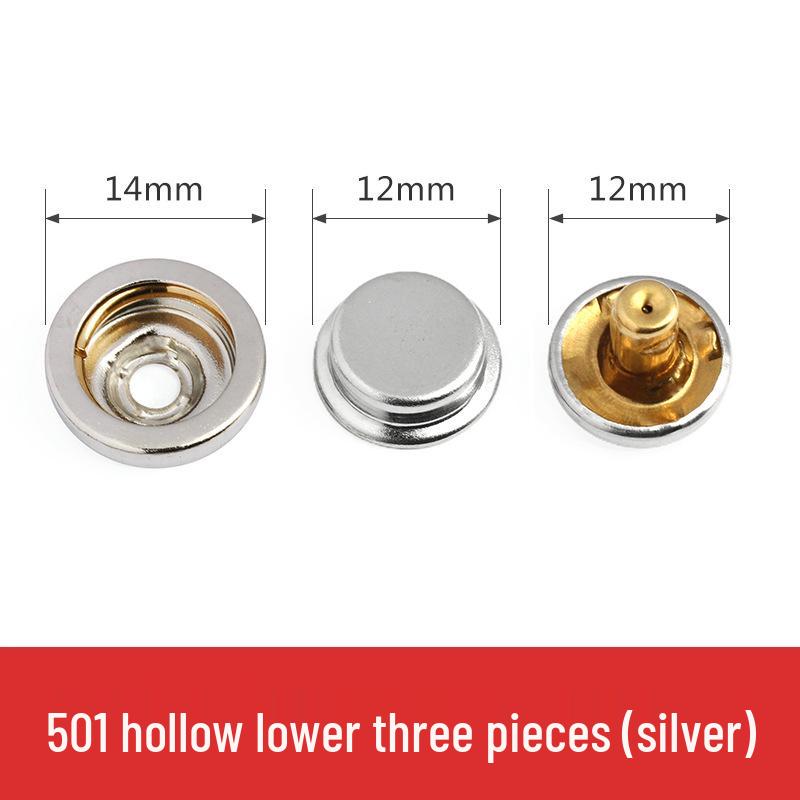 Metal Snap Buttons for Clothing: No-Sew Hidden Snap Accessories for Jackets, Studs, and Mother-Child Buttons.