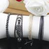 5pcs Set Luxury Watch Man Elegant Double Calendar Waterproof Wristwatch Include Bracelet Box Sports Men's Watches for Movement