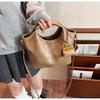 Premium Maillard mother and child portable bucket bag autumn and winter new splicing fashionable versatile shoulder messenger bag