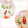Butterfly Wing Almond Press-On Nails: 24-Piece Autumn Set