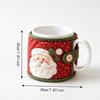 Deer Christmas Ornaments Snowman Mug Protective Cover Atmosphere Christmas Tea Cup Holder  Mug