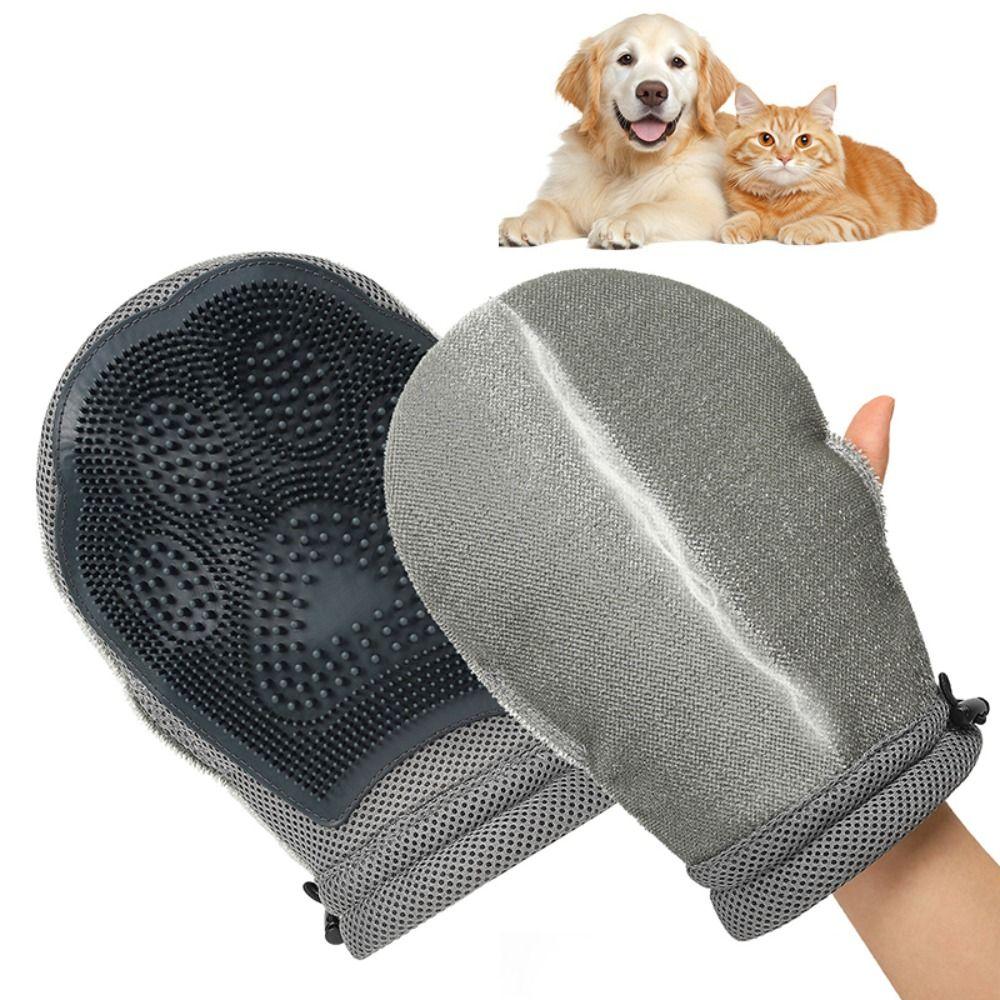Silicone Pet Hair Removal Gloves Two-way Static Hair Remover High Quality Pet Massage Gloves  Home
